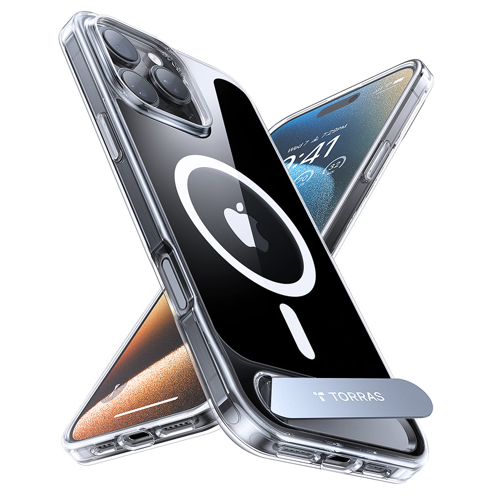 MagSafe cover til Apple iPhone 16 Pro, Torras, Pstand, Transparent