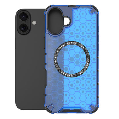 MagSafe-etui til Apple iPhone 16, Techsuit, HoneyComb Shield, Blå