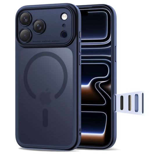 MagSafe cover til Apple iPhone 17 Pro Max, Tech-Protect, MagPeak, Mat Marineblå