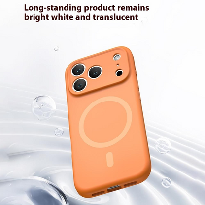 MagSafe-etui til Apple iPhone 17 Pro Max, OEM, flydende silikone, orange