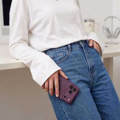 MagSafe-etui til Apple iPhone 18 Pro Max / 17 Pro Max, Tech-Protect, BasicMag, Mat Vinrød