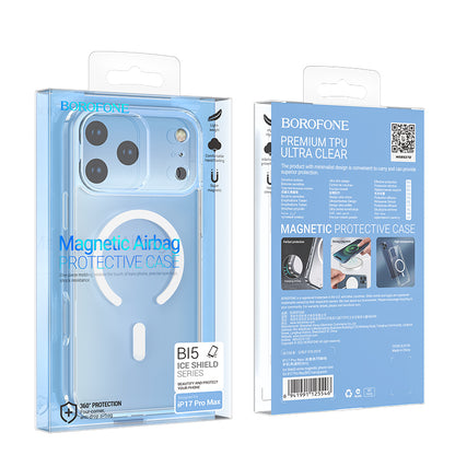 MagSafe-etui til Apple iPhone 17 Pro Max, Borofone, BI5 Ice Shield, Transparent