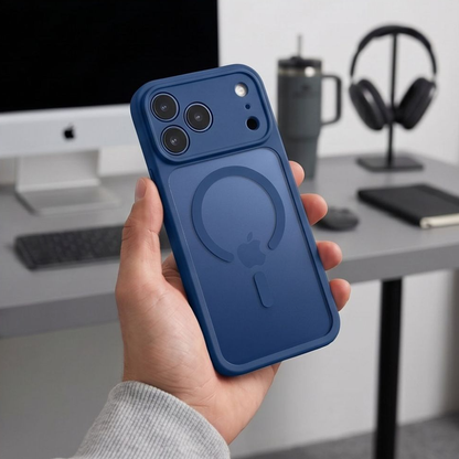 MagSafe-etui til Apple iPhone 18 Pro / 17 Pro, Tech-Protect, BasicMag, Mat Marineblå