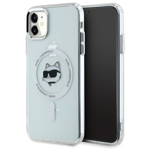 MagSafe cover til Apple iPhone 11, Karl Lagerfeld, IML Metal Choupette's Head, Hvid