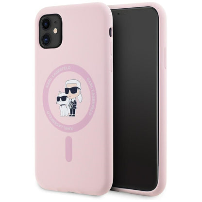 MagSafe cover til Apple iPhone 11, Karl Lagerfeld, Silicone Karl & Choupette, Pink