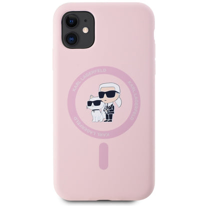 MagSafe cover til Apple iPhone 11, Karl Lagerfeld, Silicone Karl & Choupette, Pink