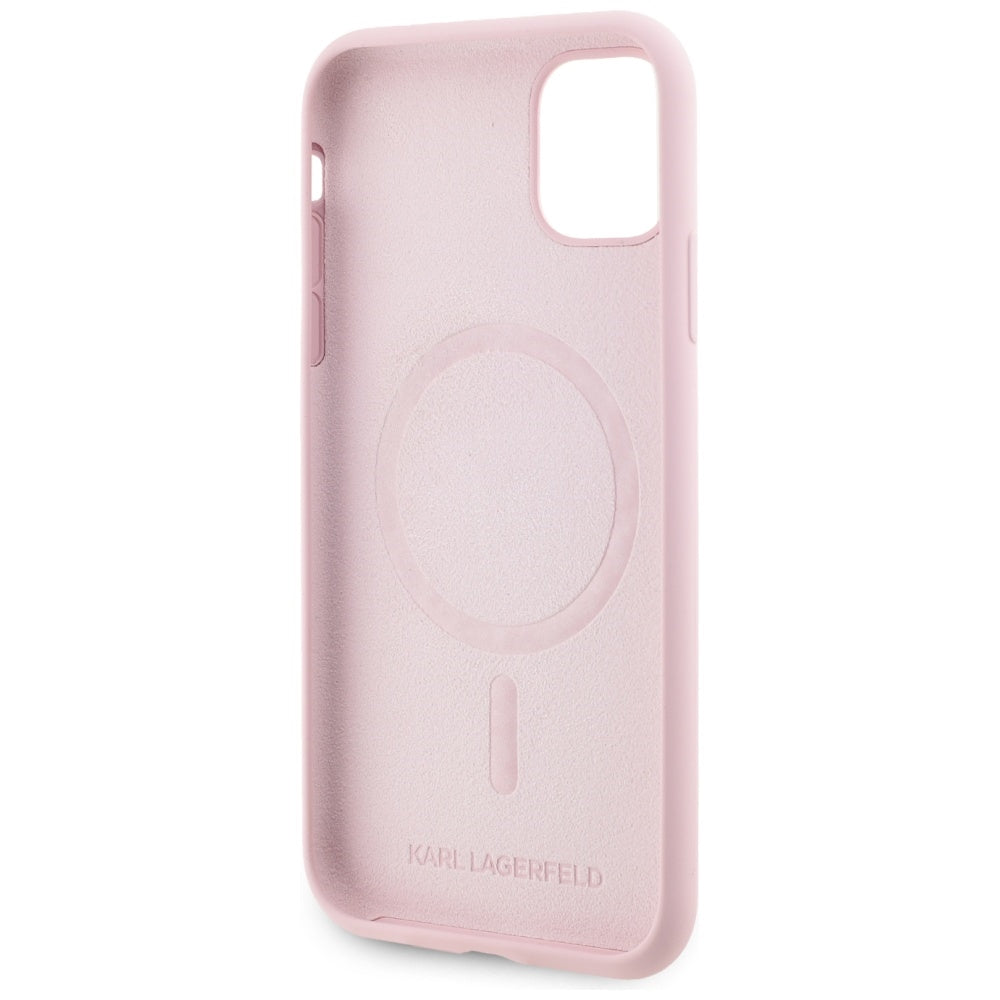 MagSafe cover til Apple iPhone 11, Karl Lagerfeld, Silicone Karl & Choupette, Pink