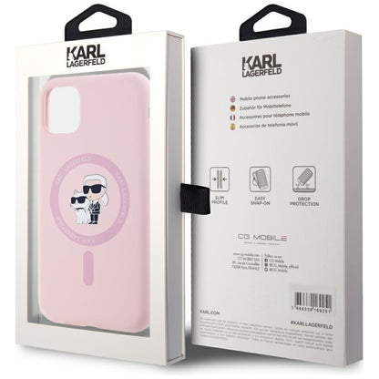 MagSafe cover til Apple iPhone 11, Karl Lagerfeld, Silicone Karl & Choupette, Pink