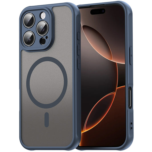 MagSafe Case for Apple iPhone 11 Pro, Techsuit, HaloFrost II, Navy Blue