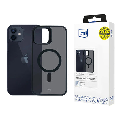 MagSafe-etui til Apple iPhone 12 / 12 Pro, 3MK, Smoke MagCase, Sort