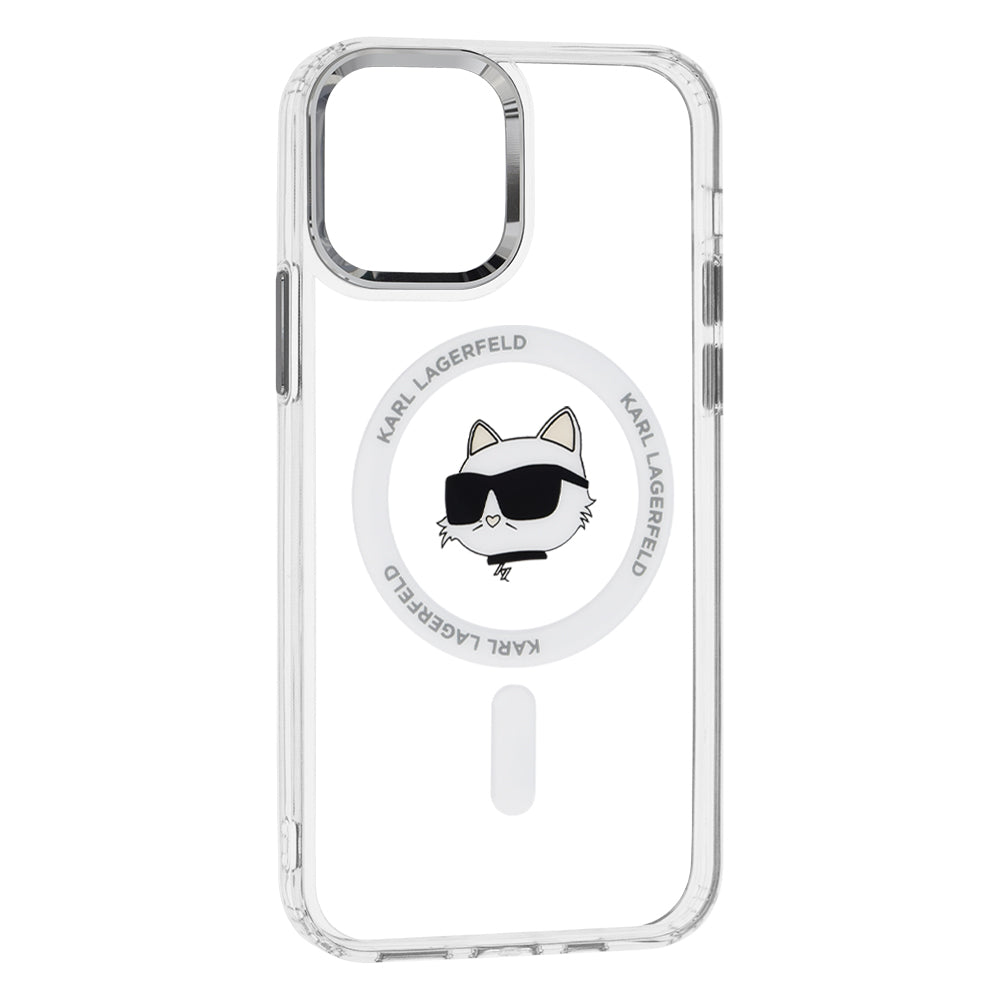 MagSafe cover til Apple iPhone 12 / 12 Pro, Karl Lagerfeld, IML Metal Choupette's Head, Hvid
