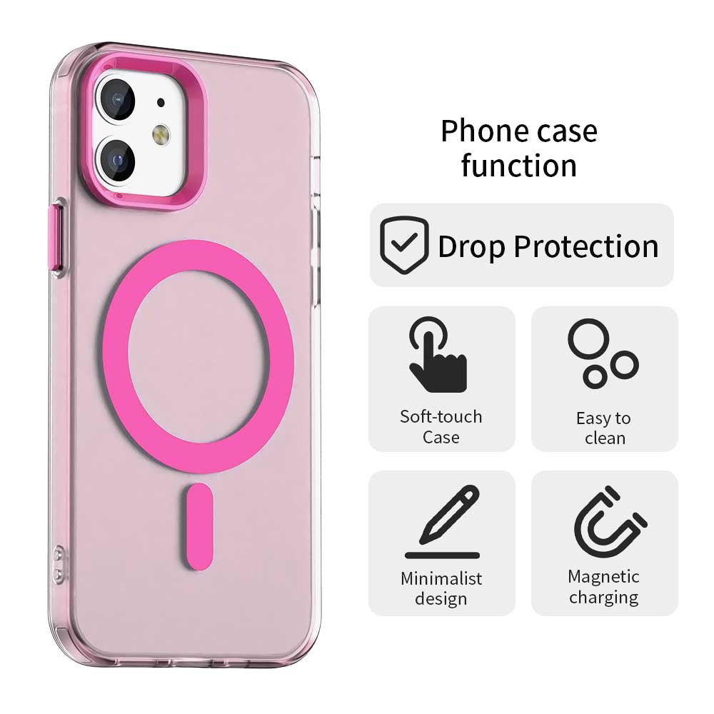 MagSafe-etui til Apple iPhone 12 / 12 Pro, Techsuit, CandyCase, Lyserød