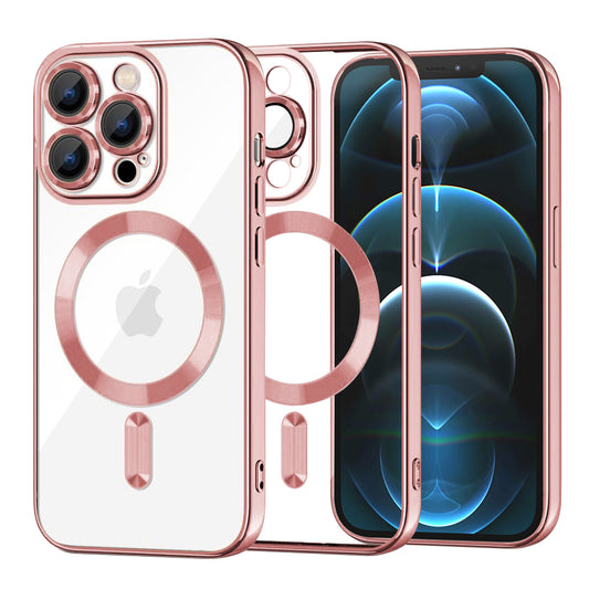 MagSafe-etui til Apple iPhone 12 Pro Max, Techsuit, Luxury Crystal, Pink