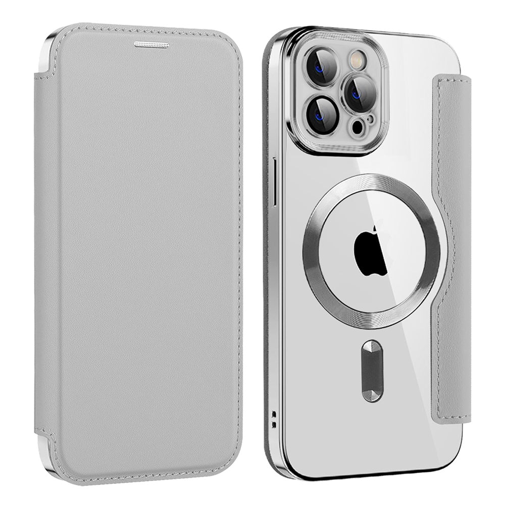 MagSafe-etui til Apple iPhone 12 Pro Max, Techsuit, SmartMag Book, Grå