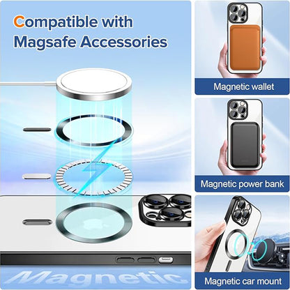 MagSafe-etui til Apple iPhone 12 Pro, Techsuit, Luxury Crystal, Sort