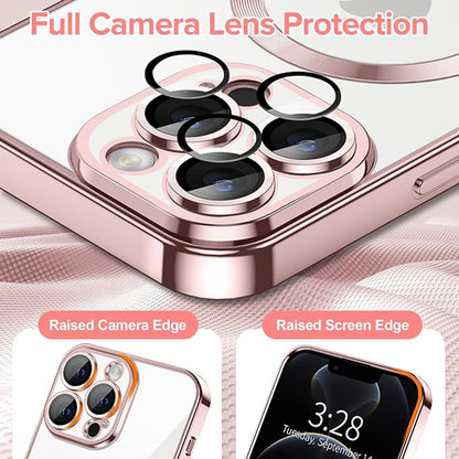 MagSafe Case for Apple iPhone 12 Pro, Techsuit, Luxury Crystal, Pink