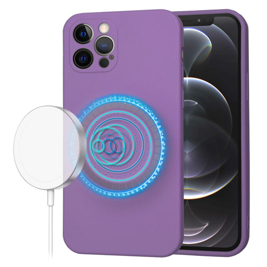 MagSafe Case for Apple iPhone 12 Pro, Techsuit, SoftFlex, Purple