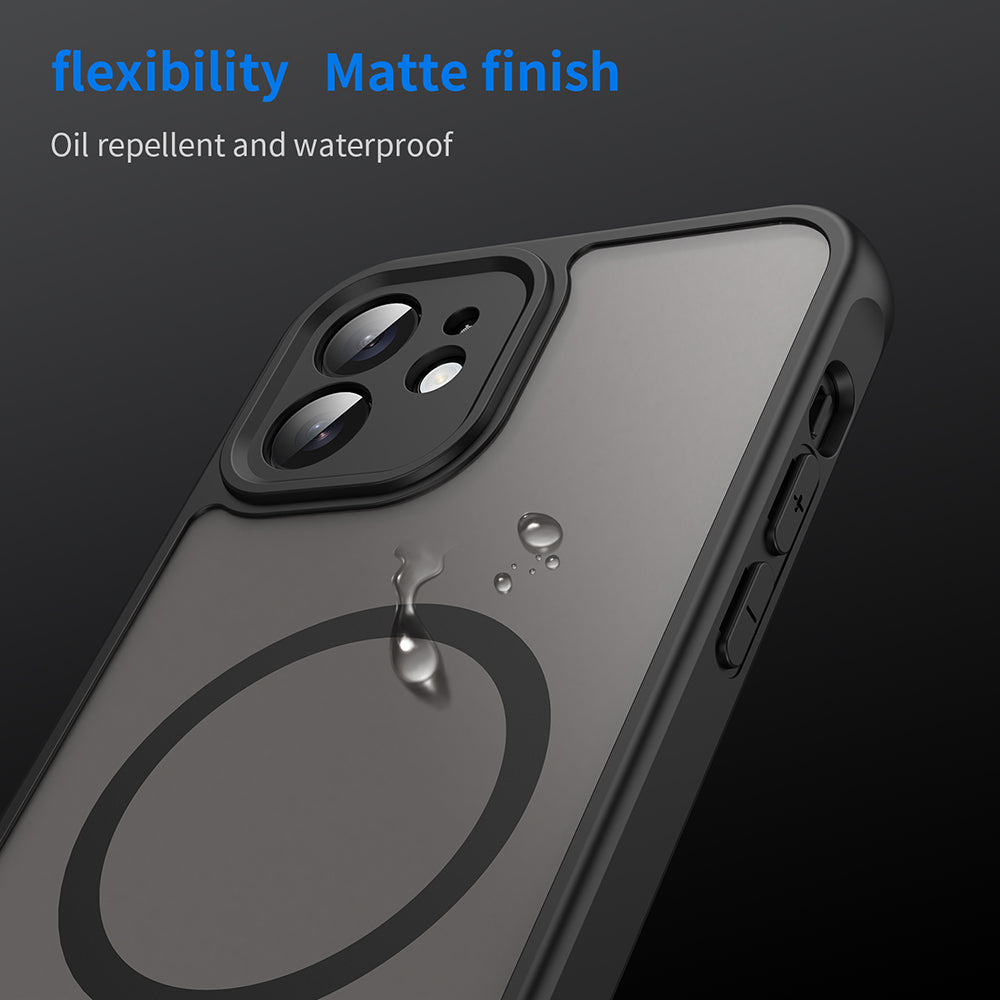 MagSafe-etui til Apple iPhone 12, Techsuit, HaloFrost II, Sort