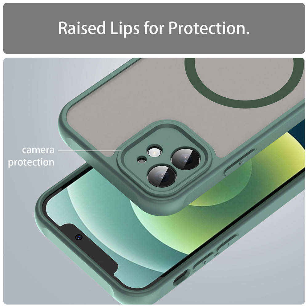 MagSafe-etui til Apple iPhone 12, Techsuit, HaloFrost II, Grøn