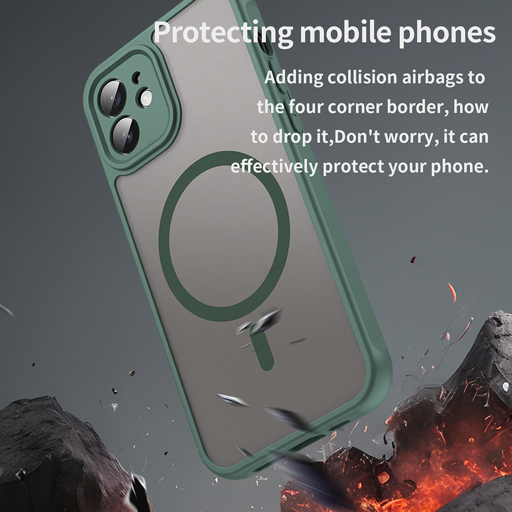 MagSafe-etui til Apple iPhone 12, Techsuit, HaloFrost II, Grøn