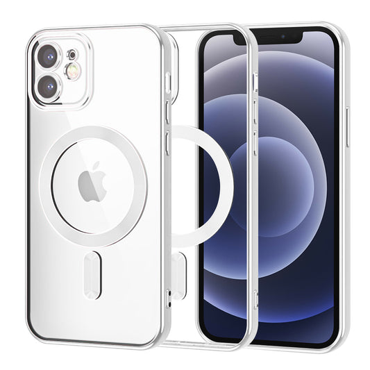 MagSafe-etui til Apple iPhone 12, Techsuit, Luxury Crystal, Sølv