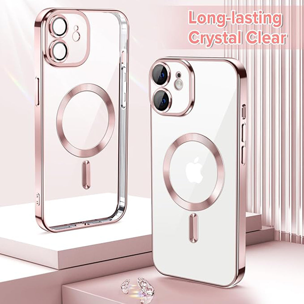 MagSafe-etui til Apple iPhone 12, Techsuit, Luxury Crystal, Pink