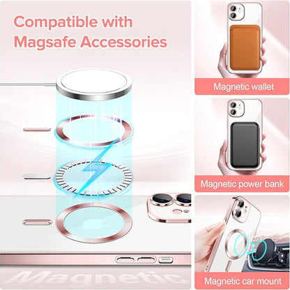 MagSafe-etui til Apple iPhone 12, Techsuit, Luxury Crystal, Pink