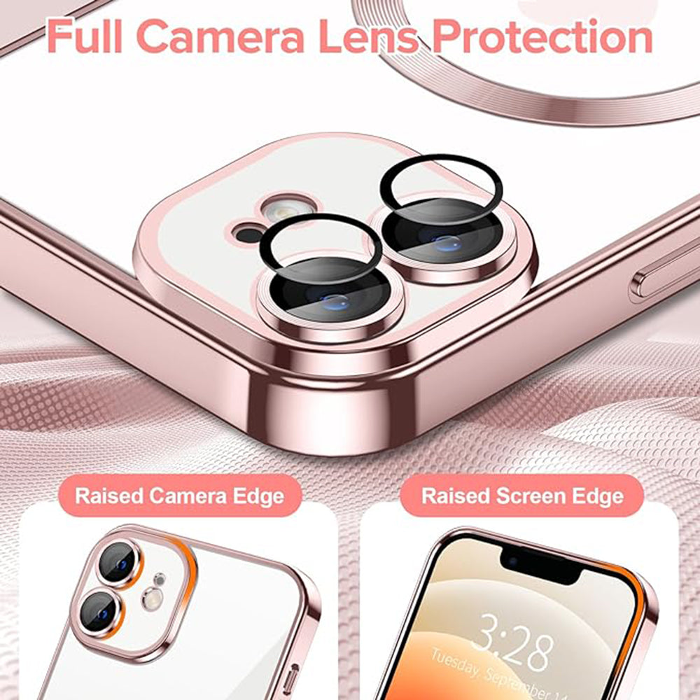 MagSafe-etui til Apple iPhone 12, Techsuit, Luxury Crystal, Pink