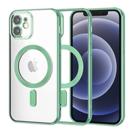 MagSafe-etui til Apple iPhone 12, Techsuit, Luxury Crystal, Lysegrøn