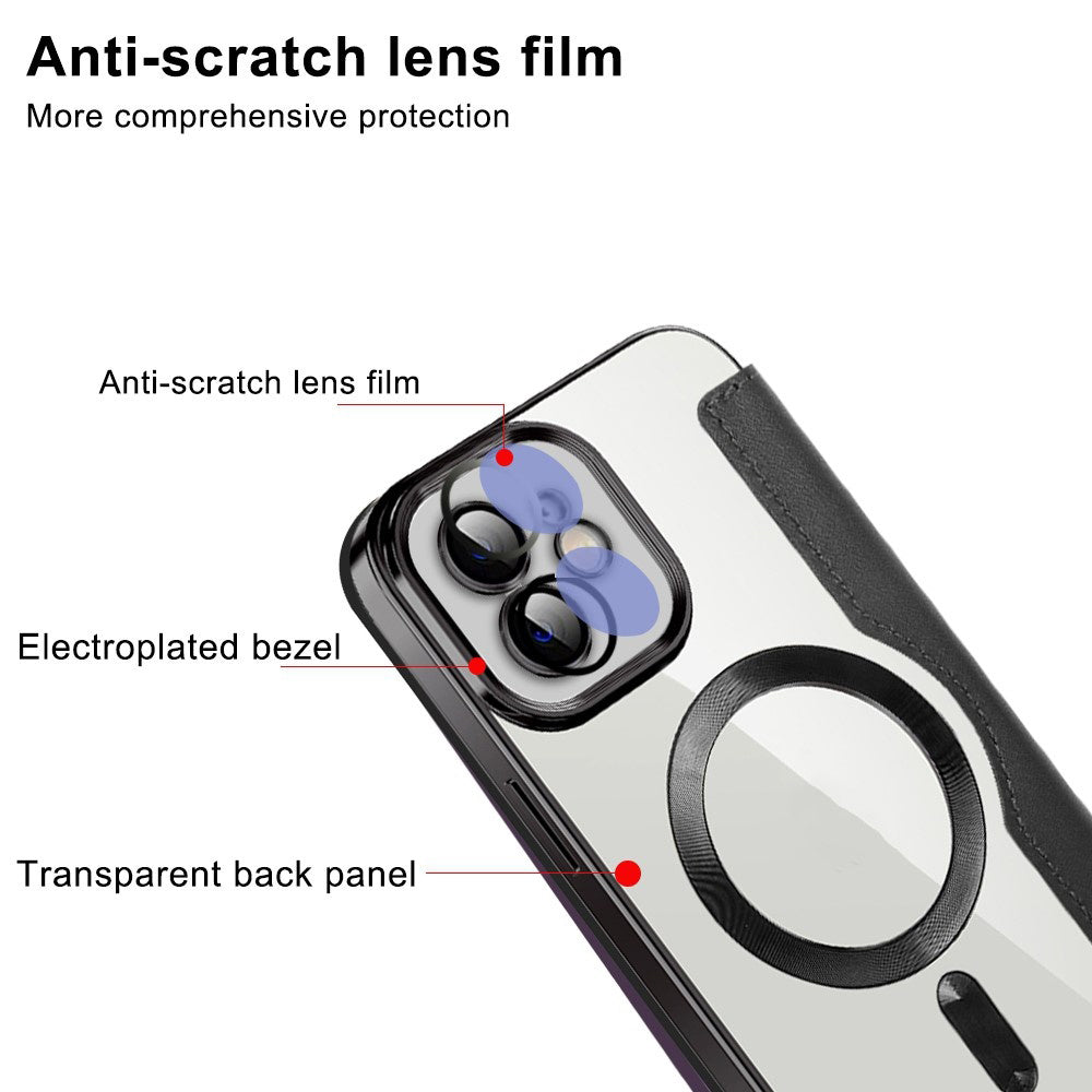 MagSafe-etui til Apple iPhone 12, Techsuit, SmartMag Book, Blå