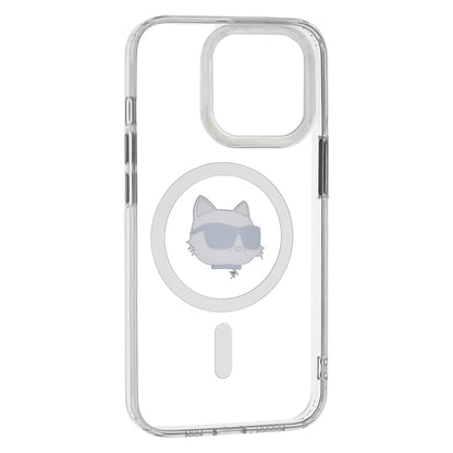 MagSafe cover til Apple iPhone 13 Pro, Karl Lagerfeld, IML Metal Choupette's Head, Hvid.