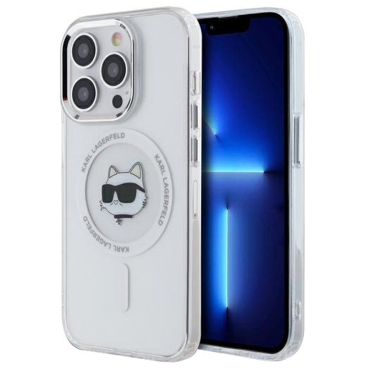 MagSafe cover til Apple iPhone 13 Pro Max, Karl Lagerfeld, IML Metal Choupette's Head, Hvid
