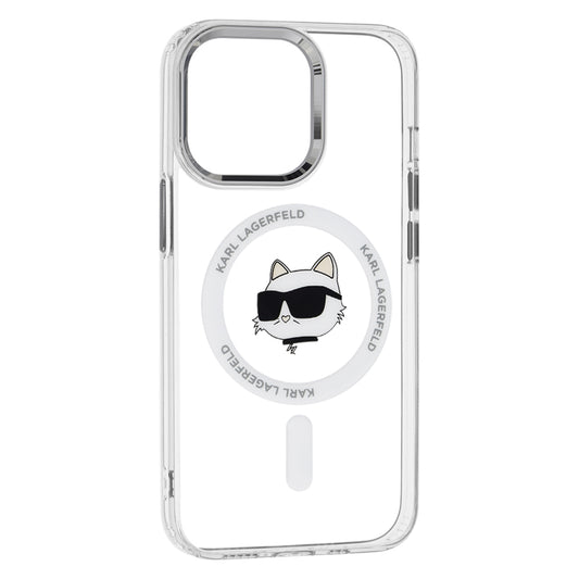 MagSafe cover til Apple iPhone 13 Pro Max, Karl Lagerfeld, IML Metal Choupette's Head, Hvid