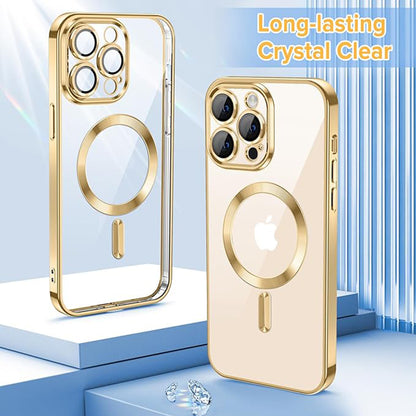 MagSafe-etui til Apple iPhone 13 Pro Max, Techsuit, Luxury Crystal, Guld