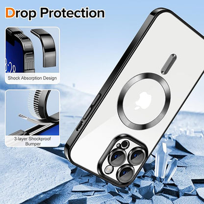 MagSafe-etui til Apple iPhone 13 Pro Max, Techsuit, Luxury Crystal, Sort