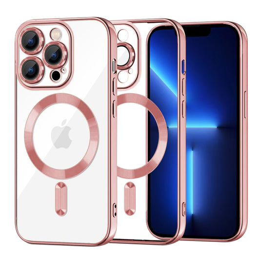 MagSafe-etui til Apple iPhone 13 Pro Max, Techsuit, Luxury Crystal, Pink