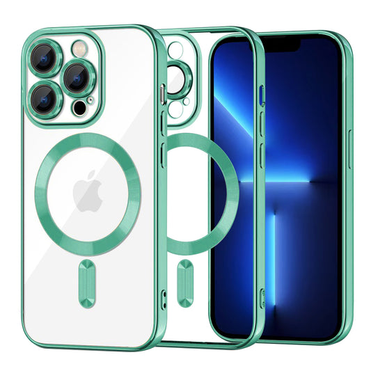 MagSafe-etui til Apple iPhone 13 Pro Max, Techsuit, Luxury Crystal, Lysegrøn