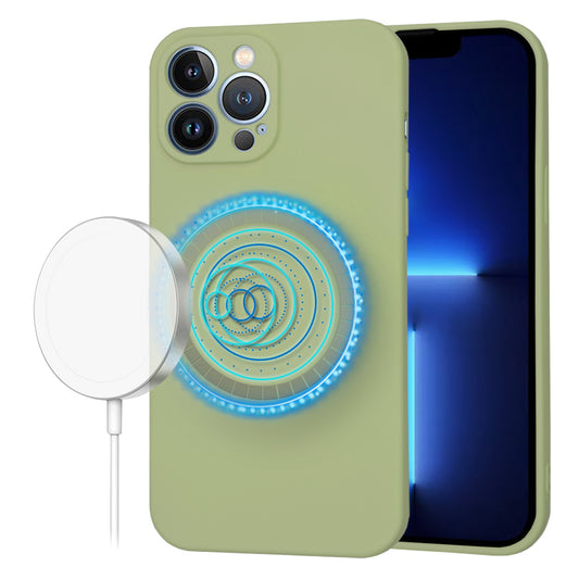 MagSafe Case for Apple iPhone 13 Pro Max, Techsuit, SoftFlex, Matcha