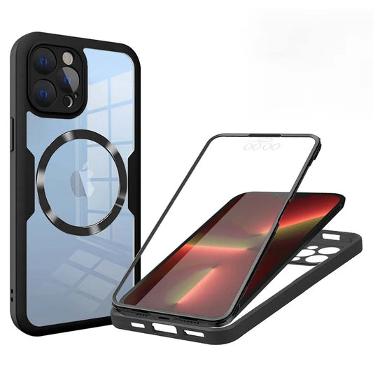 MagSafe Case for Apple iPhone 13 Pro, Techsuit, ColorVerse 360, Black