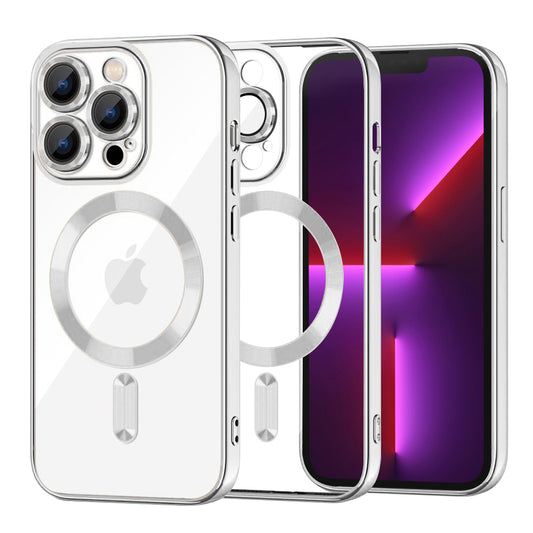 MagSafe-etui til Apple iPhone 13 Pro, Techsuit, Luxury Crystal, Sølv