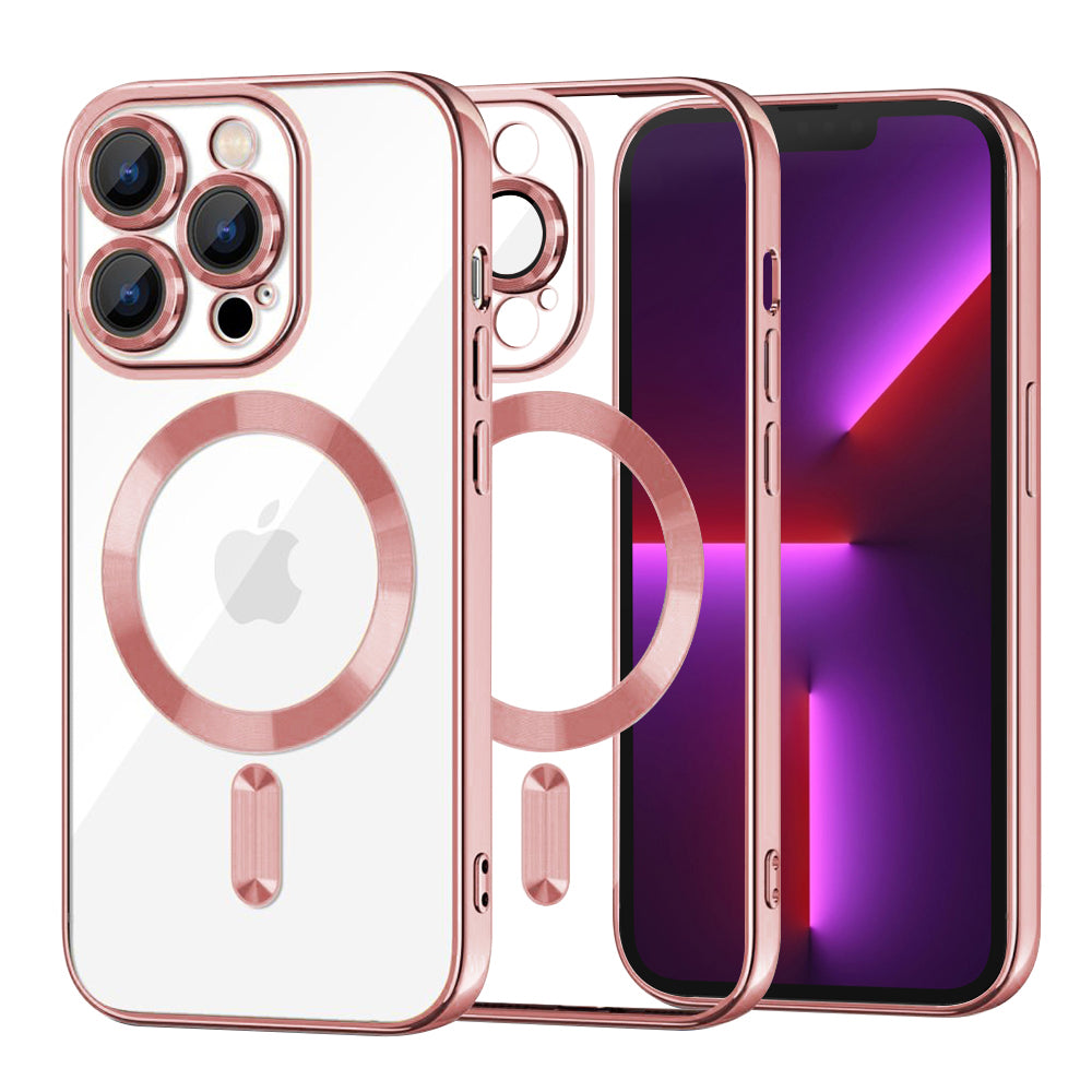 MagSafe-etui til Apple iPhone 13 Pro, Techsuit, Luxury Crystal, Pink