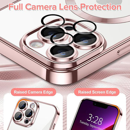 MagSafe-etui til Apple iPhone 13 Pro, Techsuit, Luxury Crystal, Pink
