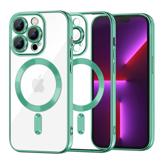 MagSafe-etui til Apple iPhone 13 Pro, Techsuit, Luxury Crystal, Lysegrøn