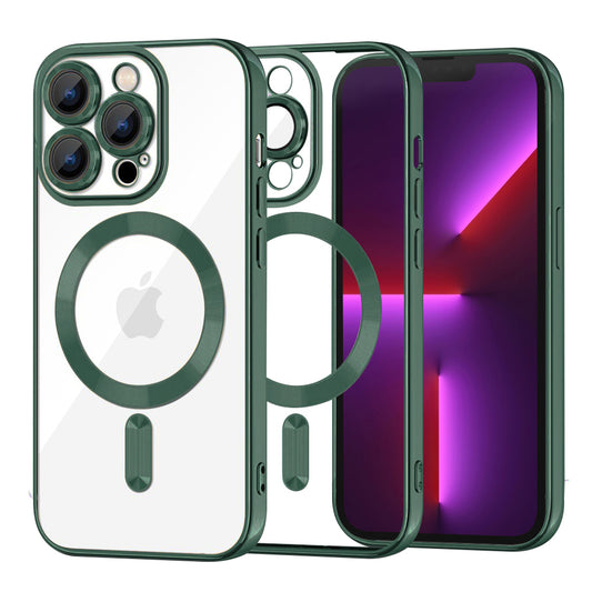 MagSafe-etui til Apple iPhone 13 Pro, Techsuit, Luxury Crystal, Mørkegrøn