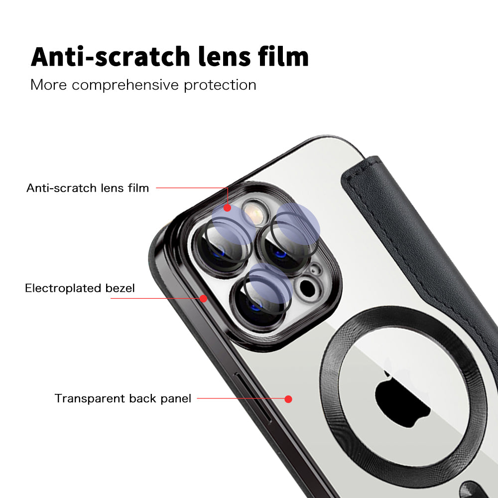 MagSafe-etui til Apple iPhone 13 Pro, Techsuit, SmartMag Book, Sort