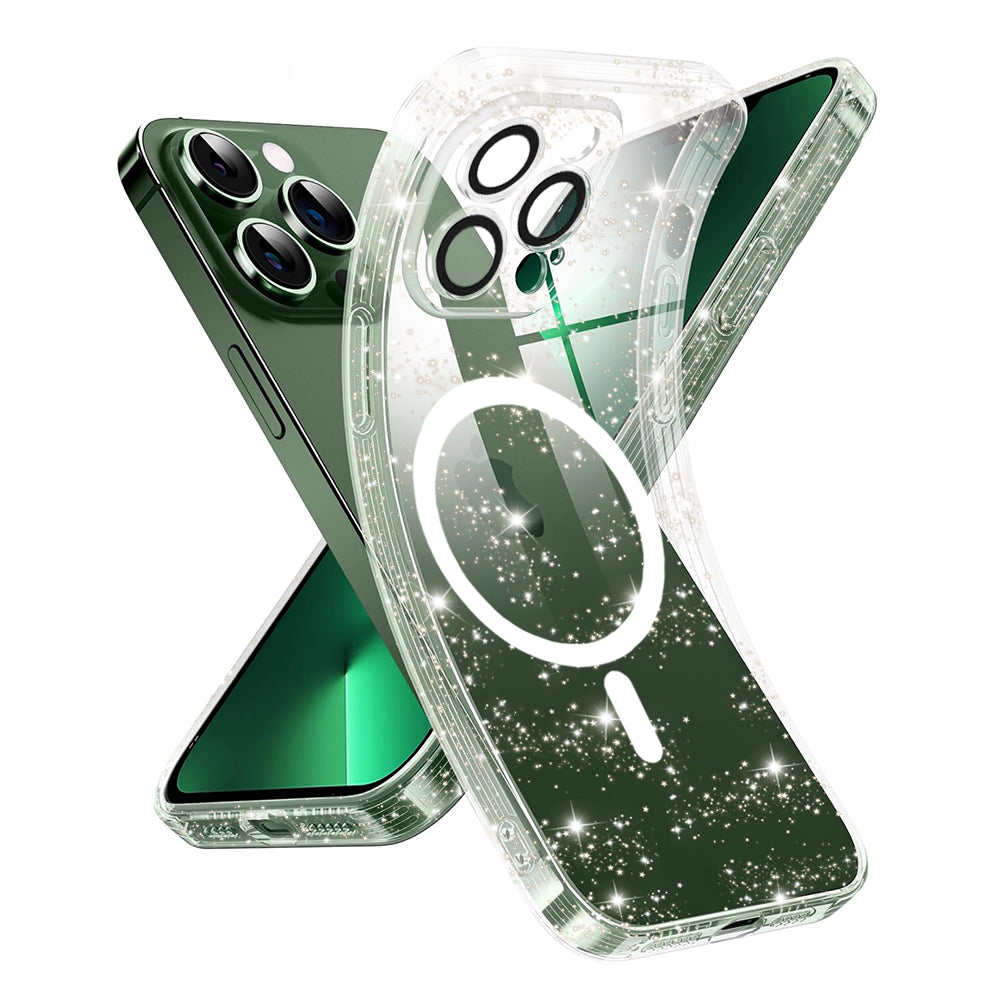 MagSafe-etui til Apple iPhone 13 Pro, Techsuit, SparkleSkin, Transparent