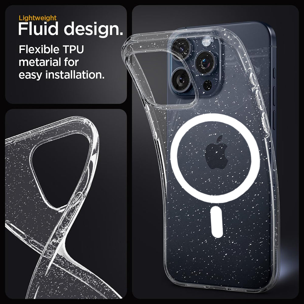 MagSafe-etui til Apple iPhone 13 Pro, Techsuit, SparkleSkin, Transparent