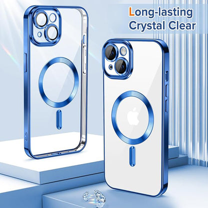 MagSafe-etui til Apple iPhone 13, Techsuit, Luxury Crystal, Mørkeblå
