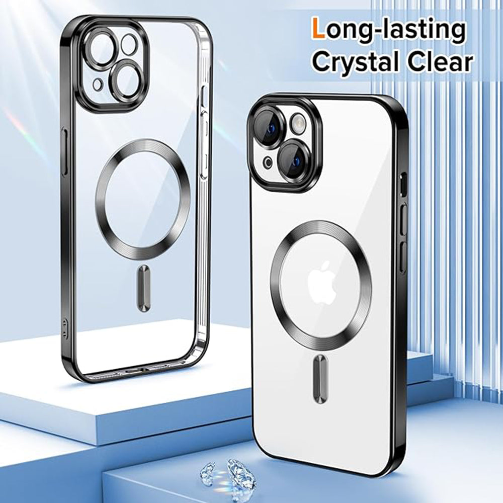 MagSafe-etui til Apple iPhone 13, Techsuit, Luxury Crystal, Sort
