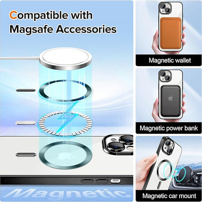 MagSafe-etui til Apple iPhone 13, Techsuit, Luxury Crystal, Sort